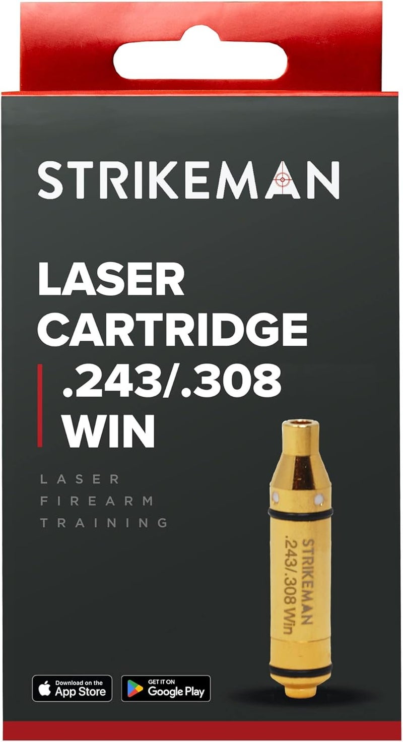 Strikeman Dry Fire Laser Training Cartridge - Great for Target Shooting Practice with Shotguns & Rifles, Made for Our Firearm Training System - Red Laser Cartridge Only, Multiple Calibers - Image 1